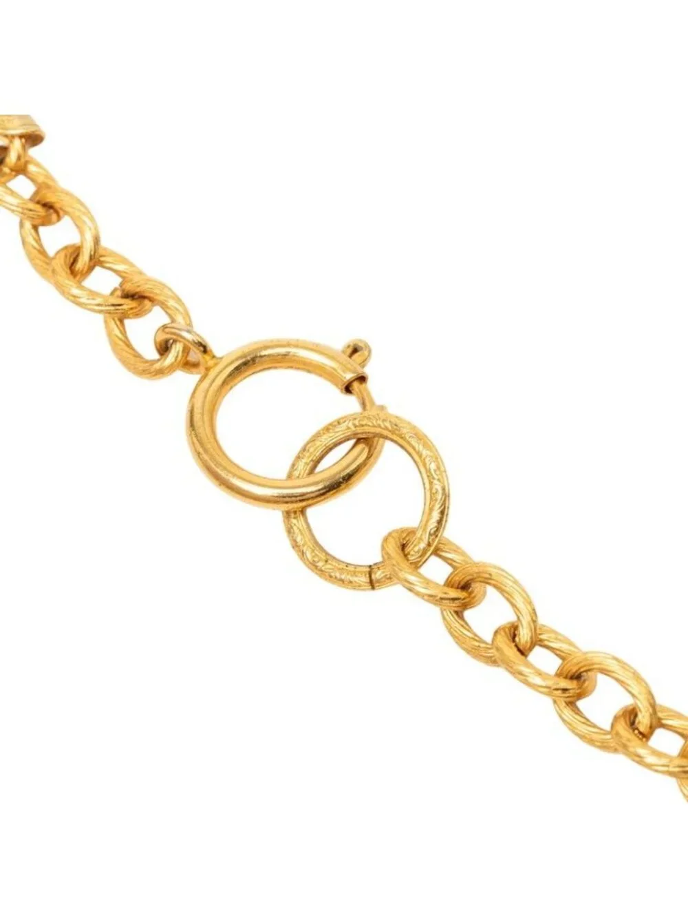 Chanel CC Logo Long Chain Pendant Gold Plated Bijou
